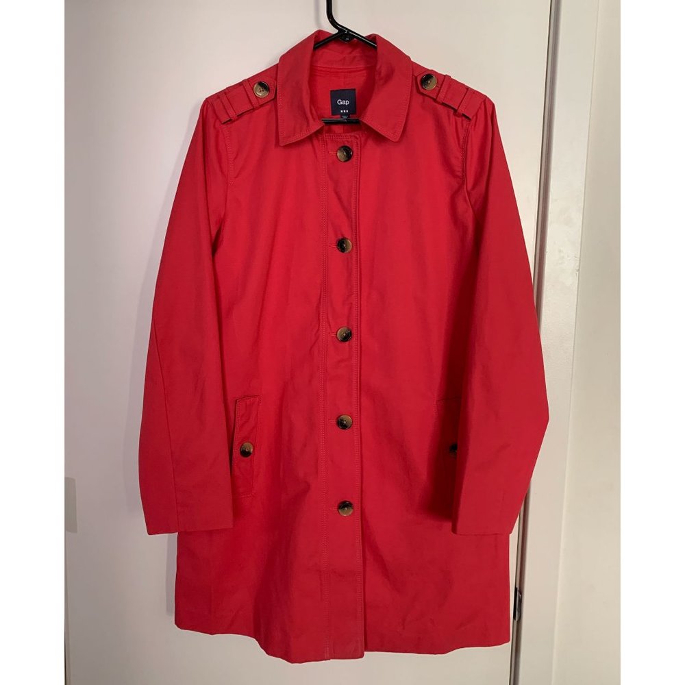 Gap Factory magenta trench coat jacket size medium